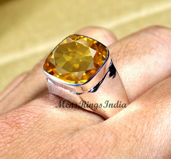 Citrine 925 Sterling Silver Ring, Weight: 2.200 Gms (approx.) at Rs 515 in  Jaipur