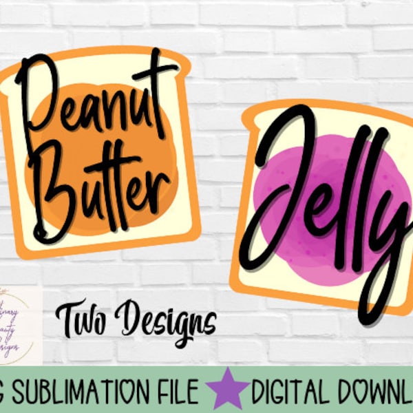 Peanut Butter Jelly Sublimation Design, Matching Shirt png, Couples png, halloween shirt couples png, couples sublimation image, two designs