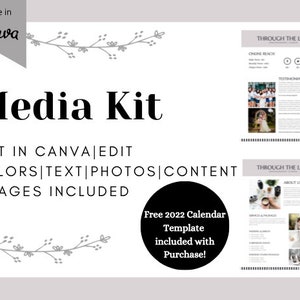 Media Kit Template Canva|Blogger Media Kit|Photography Media Kit|Editable Template|minmalist media kit|media kit canva|social media