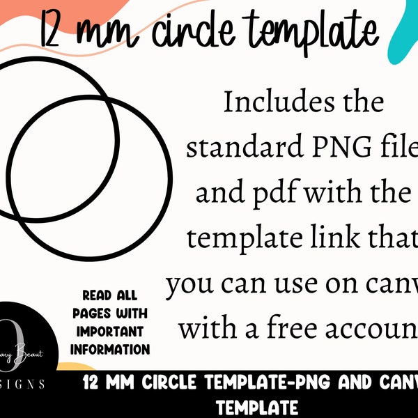 12 mm circle template, Cabochon, jewelry, earring cabochon, 12 mm earring studs, png file, circle png template, 12mm circles