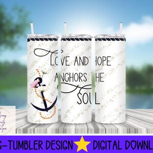 20 oz Skinny straight tumbler sublimation, anchor tumbler, nautical tumbler, skinny tumbler png, sublimation anchor, full wrap tumbler