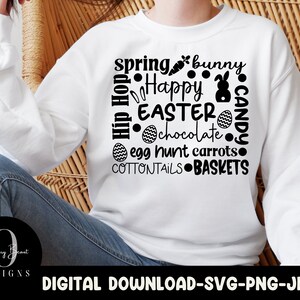 Easter svg design, Easter subway art, fichier svg pour Cricut, Easter shirt svg, Digital Download, easter words, easter png, easter shirt design