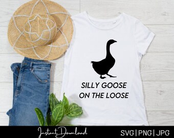 Silly goose svg, silly goose on the loose svg, goose svg, 90s shirts svg, quote svg, cricut svg, funny shirt svg, silly shirt svg, goose png