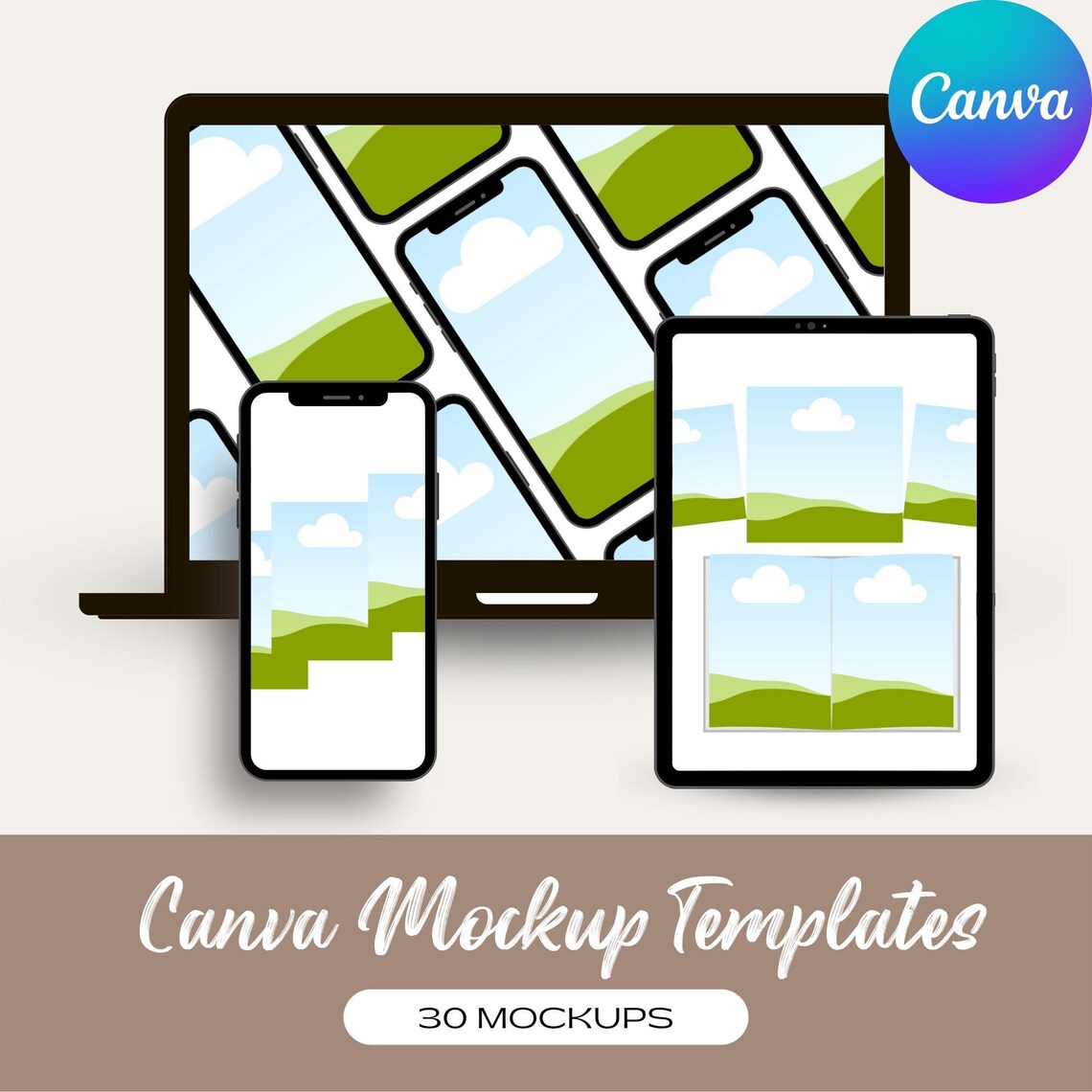 Mockup Templates Canva 30 Mockup Templates Canva Template - Etsy