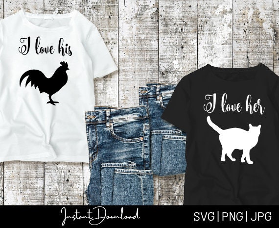I Like His Rooster I Like Her Cat Couples T-Shirt I Like His Rooster I Like Her Cat Couples T-Shirt