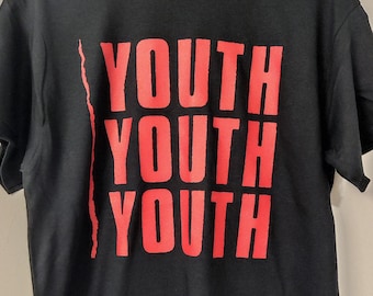 JUVENTUD JUVENTUD JUVENTUD Camiseta punk hardcore yyy d.o.a. enfoque negativo bandera negra amenaza menor 7 segundos ssd malos cerebros s.n.f.u.