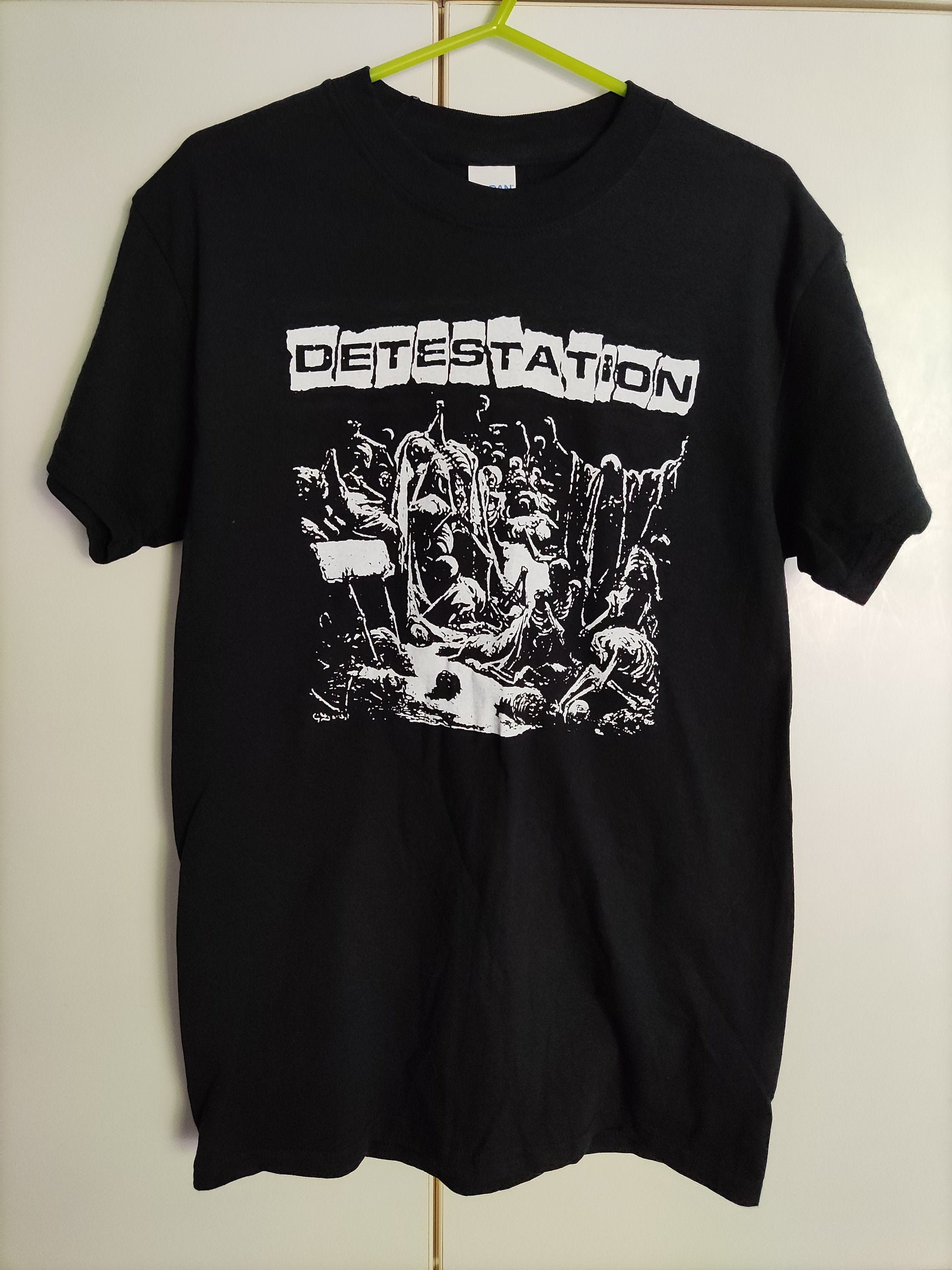 DETESTATION T-shirt hardcore punk d-beat crust anti-cimex skitsystem discharge wolfbrigade victims tragedy aus-rotten his hero is gone