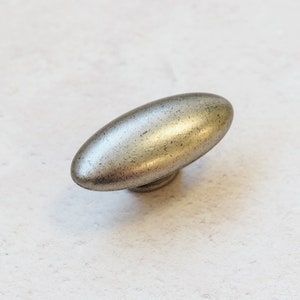Antique Pewter Kitchen Cabinet Oval Pull Knob Bathroom Bedroom Furniture Drawer Door Wardrobe