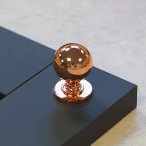 Rose Gold Copper Kitchen Cabinet Round Knob Handle Bedroom Bathroom Cupboard Door Drawer Pull Wardrobe Furniture