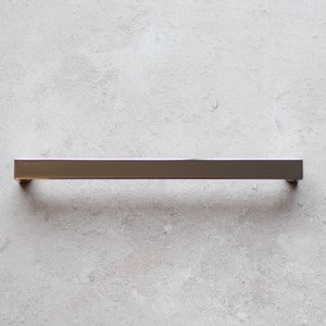 Polished Chrome Kitchen Cabinet Square D Handle 160mm Cupboard Drawer Upcycling Renovation New Build New Home House Handle Pull
