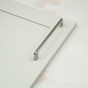 160 mm satijnnikkel kast grijs gebogen D-bar handvat keukenkastdeur ladetrekkast Meubels Upcyclen Vervangen Renoveren Opknappen