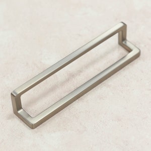 Brushed Nickel Kitchen Cabinet L Shaped Open Handle Pull 160mm Office Door Drawer Cupboard Furniture Sideboard Wardrobe