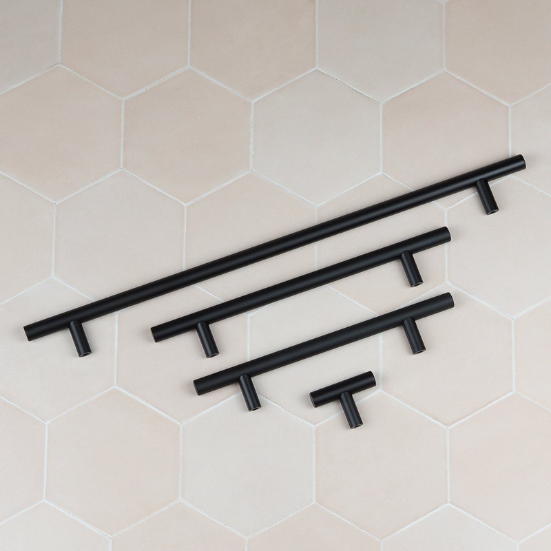 Matte Black Drawer Pulls Etsy