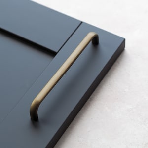 Dark Matt Brass Kitchen Cabinet Handle 160mm Gold Bathroom Bedroom Cupboard Door Drawer Pull Wardrobe Furniture Replacement Upcycle