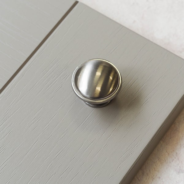 Brushed Nickel Shaker Kitchen Cabinet Round Knob Pull Bathroom Bedroom Cupboard Door Drawer Pull Wardrobe Furniture Replacement