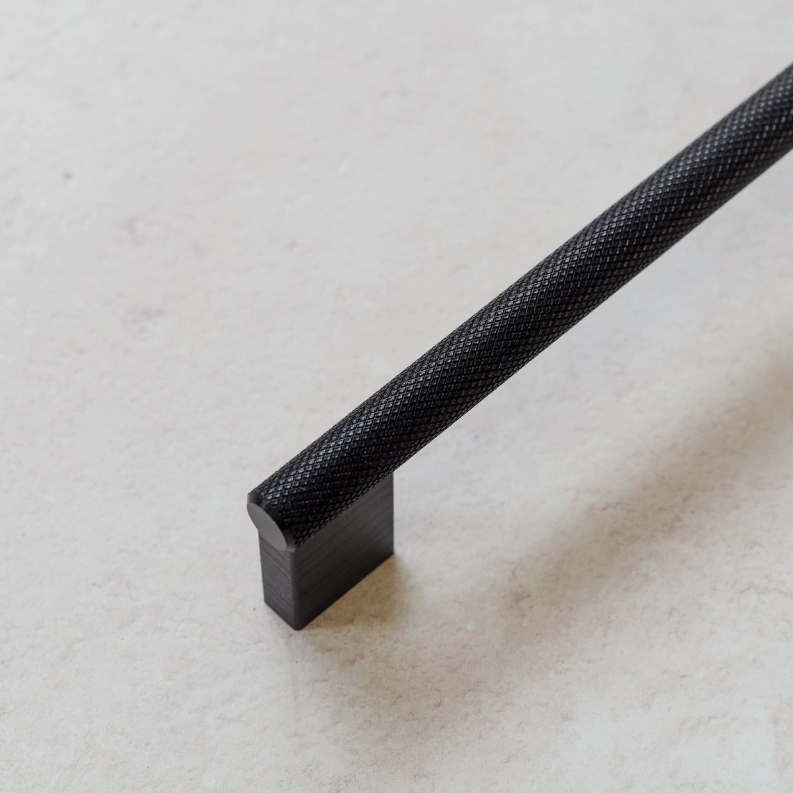 Knurled Matt Black 160mm Handle for Kitchen Bedroom Etsy