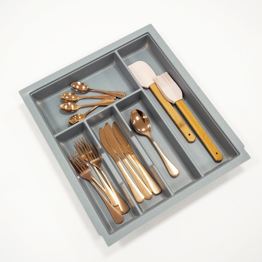 Meta Box Kitchen Grey Cutlery Tray for Blum Metabox Kitchen Drawer 429mm Long Various ...