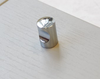 Polished Chrome Kitchen Cabinet Modern Cylinder Pull Knob Door Drawer Handle Furniture Pull Handle Wardrobe Upcycling Renovation