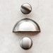 64mm Brushed Nickel Shaker Cup Handle | Matching Knobs 38mm & 42mm | Kitchen Cabinets Furniture Doors Drawers Wardrobes | Bedrooms Bathrooms 