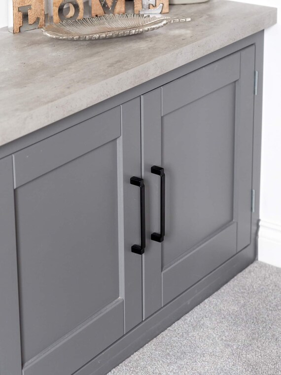 Manijas Para Gabinetes Y Cajones | Negro Mate Y Aluminio Champán | Distancias 128, 160 Y 288 Mm | Modernas Y Elegantes