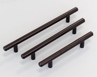 2-16 Inch Black Kitchen Cabinet Pulls - Stainless Steel T-Bar Drawer Handles, Matte Black Finish, Modern 6 thumbnail image