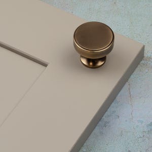 Antique Brass Cabinet Knob Round Circle Cupboard Door Drawer Pull 38mm Diameter