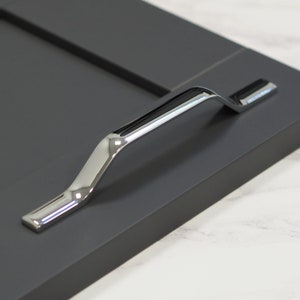 Polished Chrome Arched Kitchen Cabinet Handle 160mm & 192mm Cupboard Drawer Door Pull Wardrobe Furniture Bedroom Bathroom