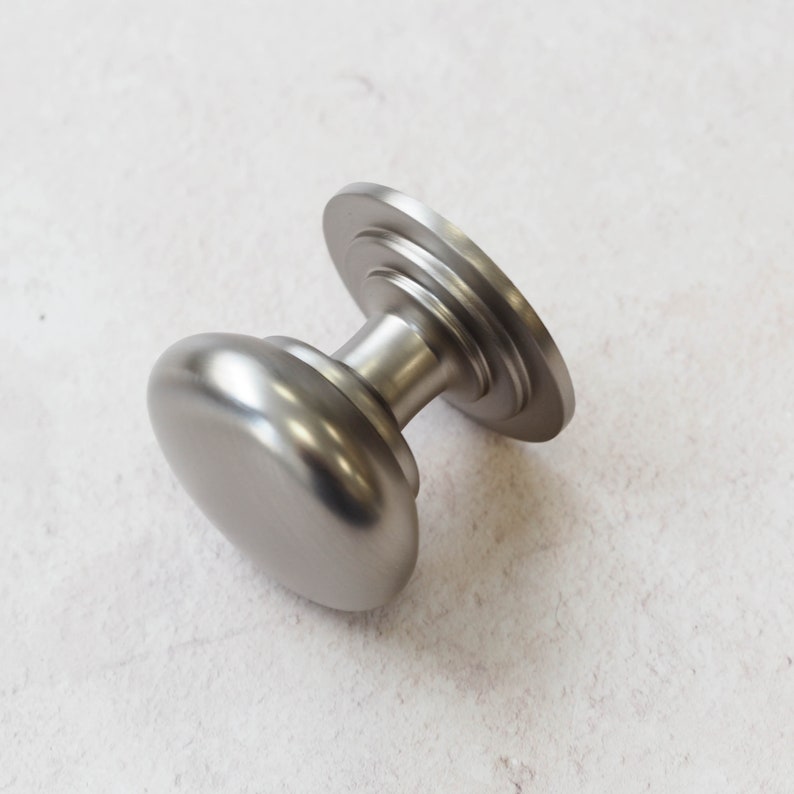 Brushed Nickel Shaker Kitchen Cabinet Cup Handle 64mm Matching Round Knobs 38mm & 42mm Furniture Door Drawer Wardrobe Bedroom Bathroom image 9