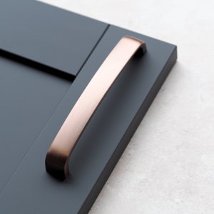 Brushed Copper Kitchen Cabinet Rounded Handle 160mm Pull Hardware Drawer Wardrobe Furniture Rose Orange Rose Gold Cupboard Door