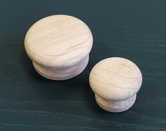 Sanded Wood Birch Shaker Kitchen Cabinet Round Knobs 40mm & 55mm Handles Bedroom Wardrobe Drawer Cupboard Upcycled Furniture