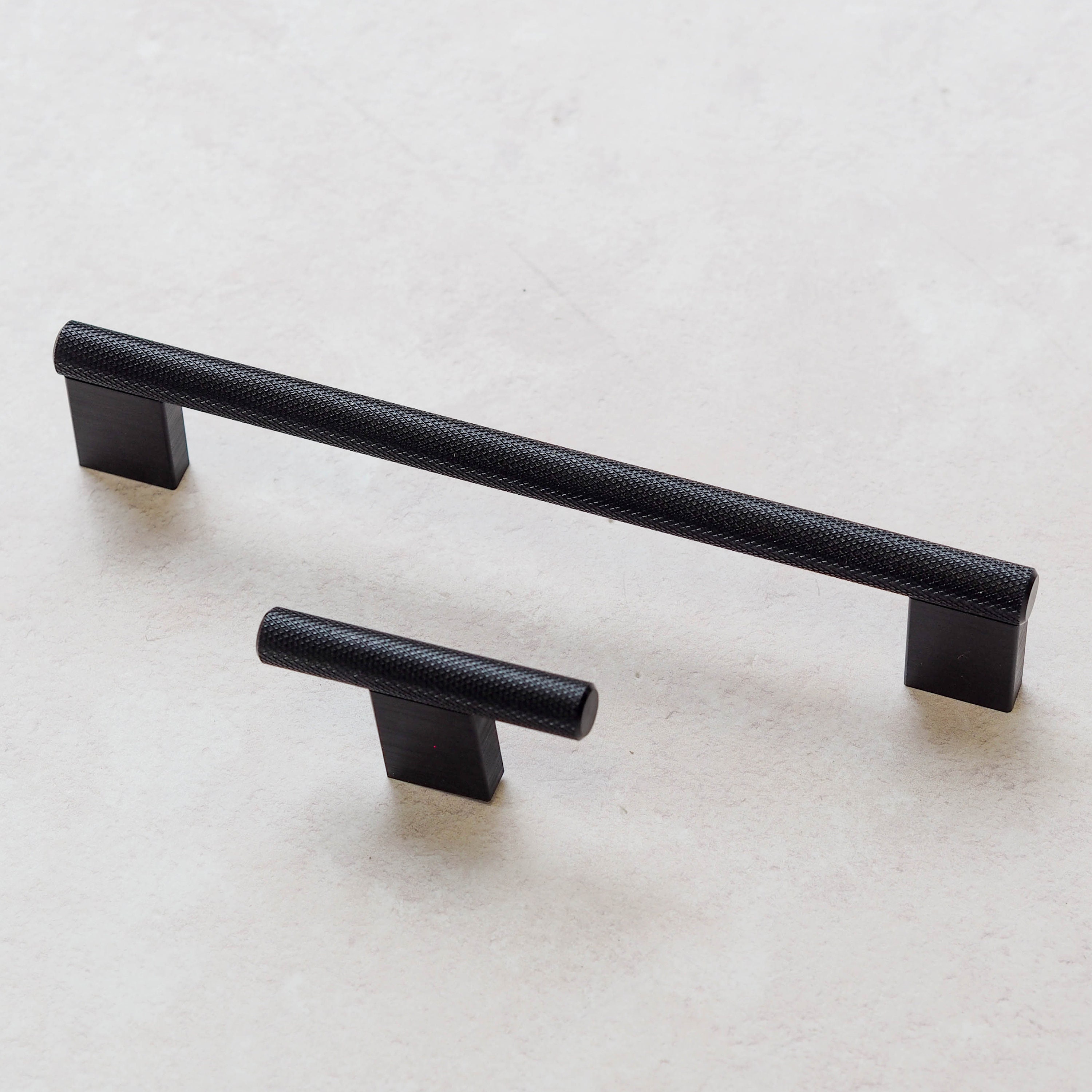 Knurled Matt Black 160mm Handle for Kitchen Bedroom Etsy