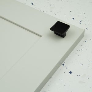 Matt Black Small Square Kitchen Cabinet Knob 32mm Pull Furniture Drawer Cupboard Upcycle Wardrobe Hardware Renovation