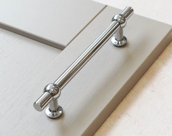 Gepolijst chroom keukenkast T-staaf handvat 160 mm badkamer slaapkamer kast ladedeur meubelen
