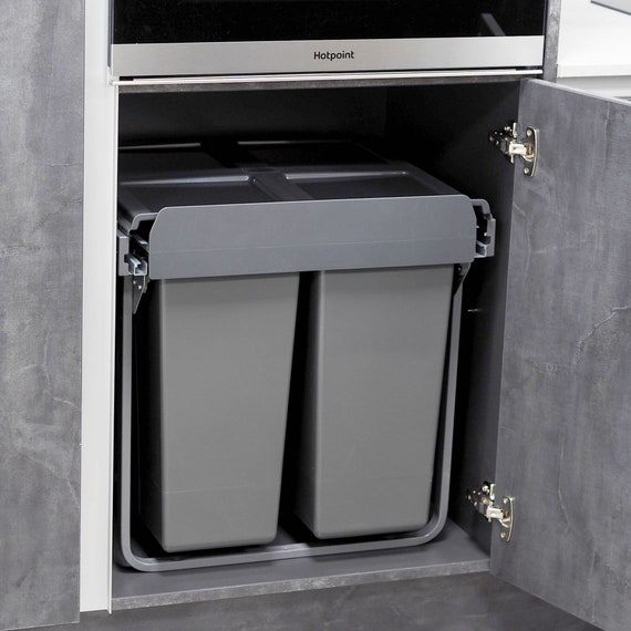  SMLJLQ Cubo de basura plegable de cocina de 9 litros con bolsa  de basura de plástico para automóvil, gabinete de cocina, almacenamiento de  basura (color blanco, tamaño: 10.2 x 6.3 x