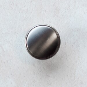 Brushed Nickel Shaker Kitchen Cabinet Cup Handle 64mm Matching Round Knobs 38mm & 42mm Furniture Door Drawer Wardrobe Bedroom Bathroom image 5