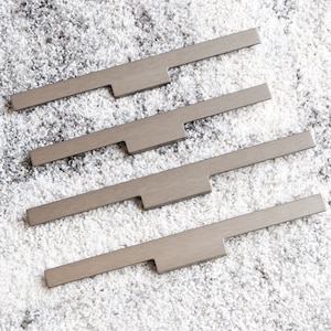 Brushed Nickel Trim Profile Handles Routered Kitchen Cabinet Various Lengths