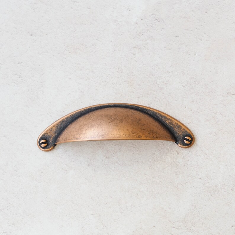 64mm Antique Copper Cup Handles Kitchen Cupboard Etsy