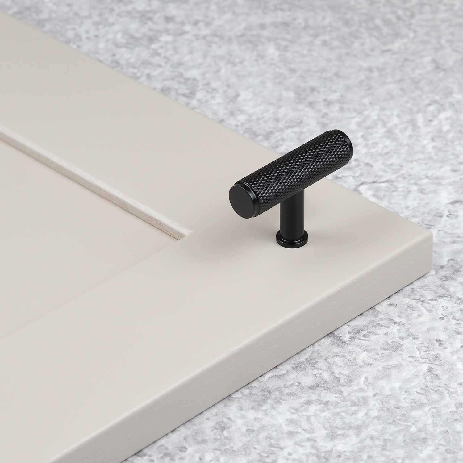 Matt Black Diamond Knurled Solid Brass Bar Kitchen Cabinet Handles ...