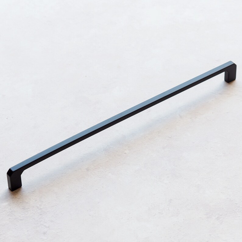 Slim Angled Matt Black Kitchen Handles 128mm 160mm Etsy UK