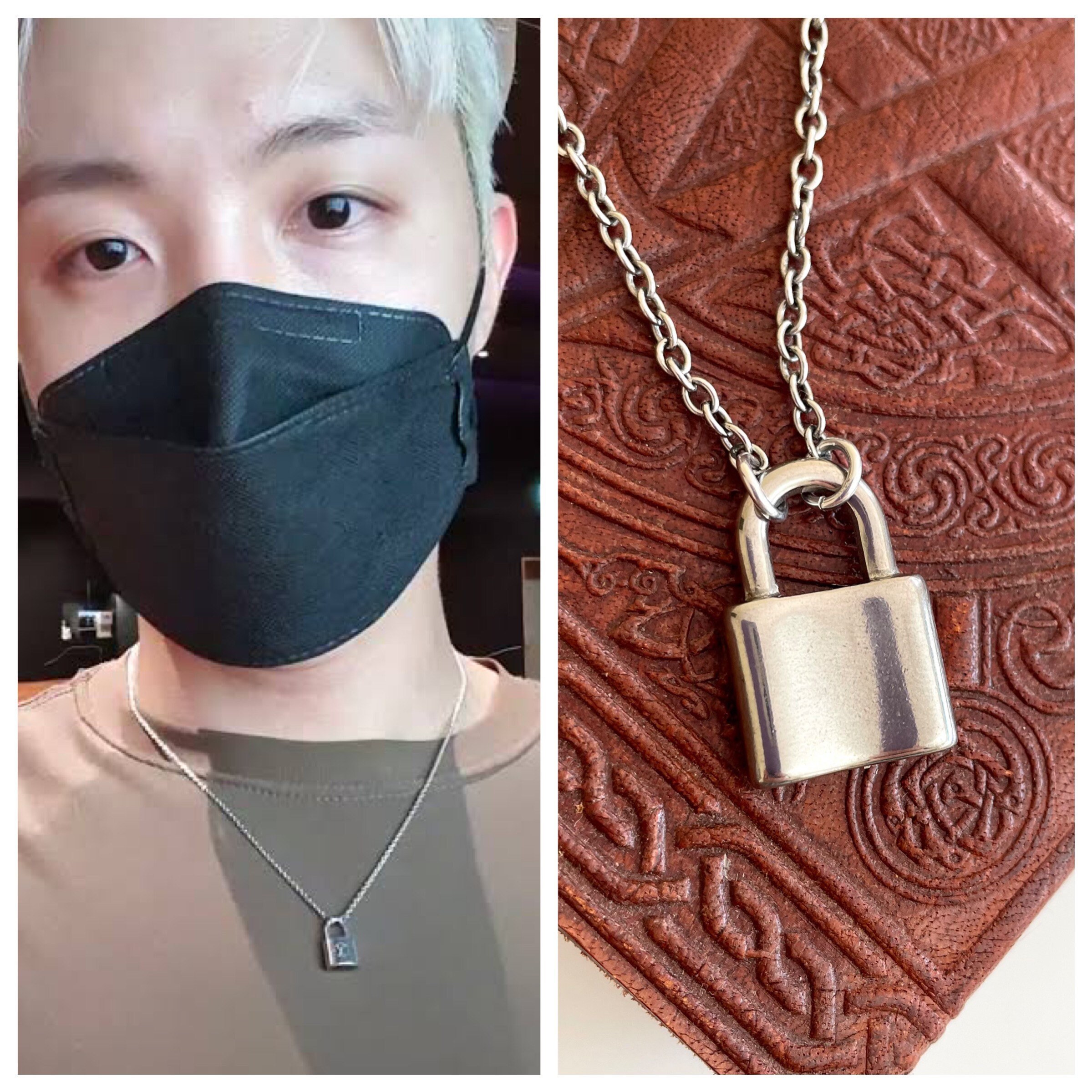 Padlock Charm Necklace, Replica of BTS J-hope / Hobi’s Necklace