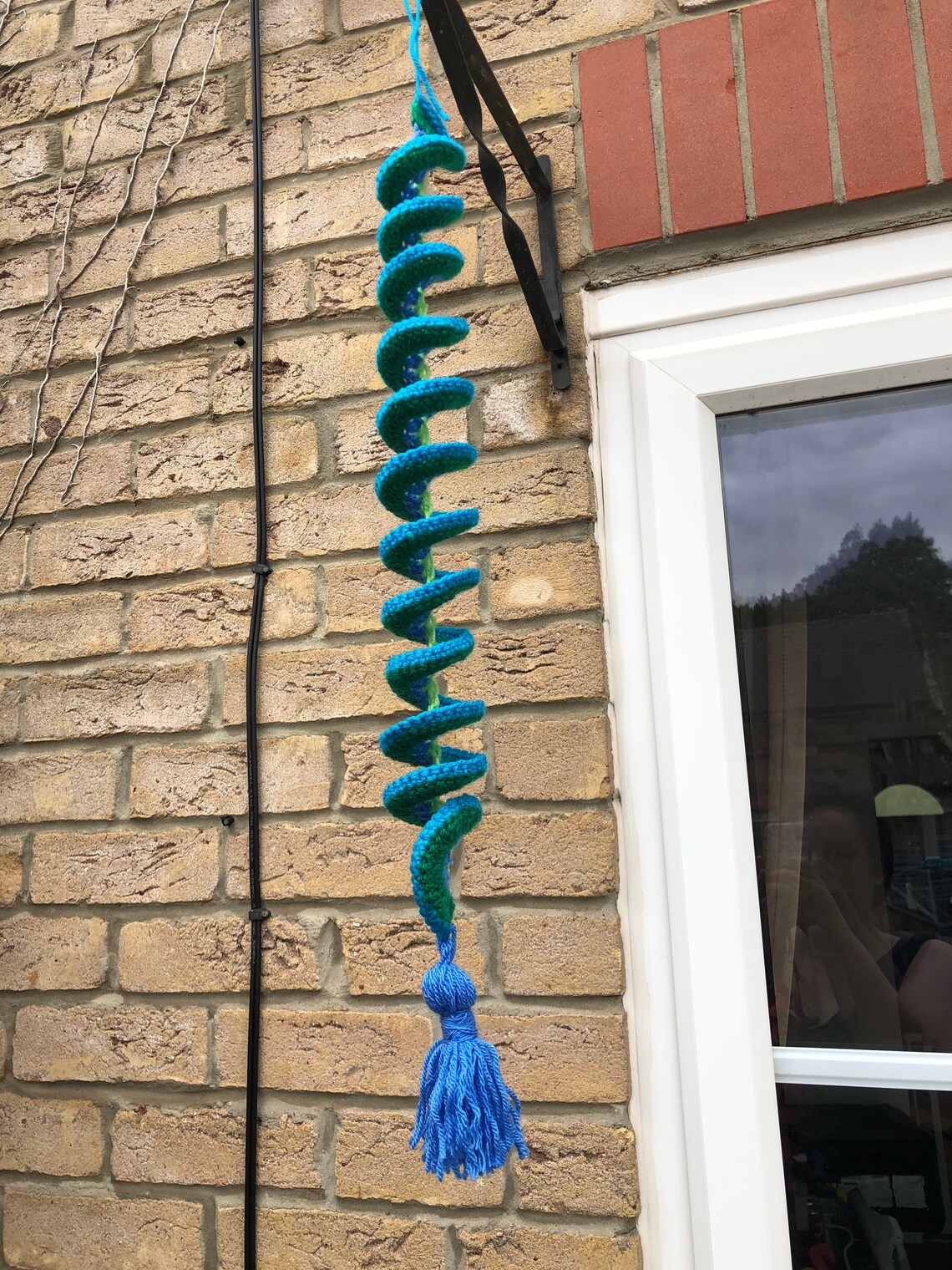 Yarn Crocheted Wind Spinner Sensory Decoration Colourful Etsy