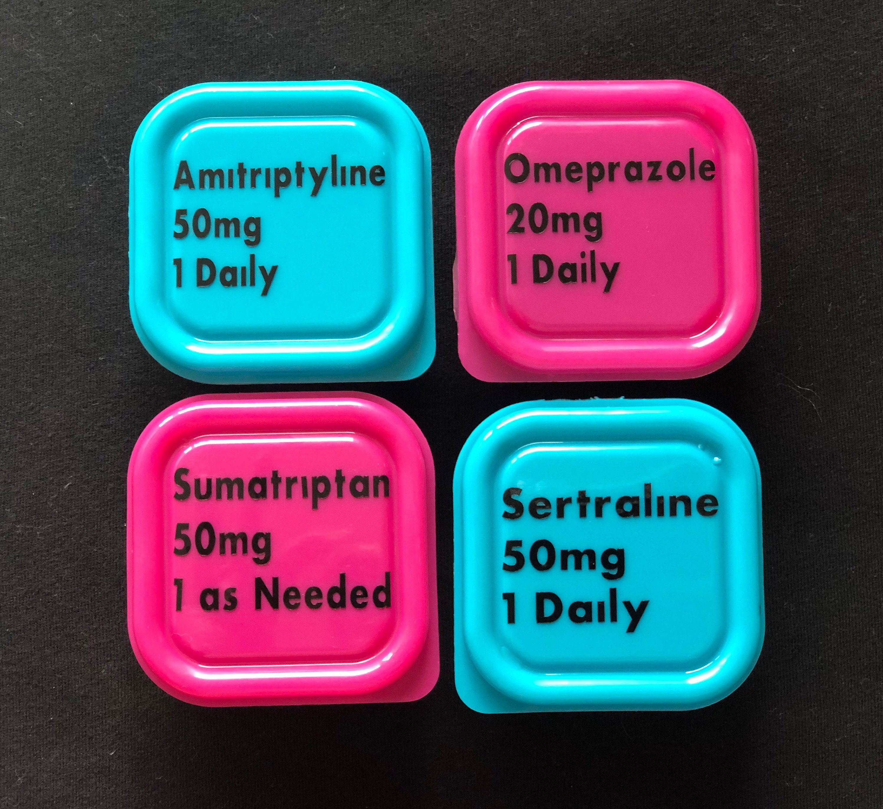 Customised Personalised Medication Pots Pill Box Dose Etsy UK