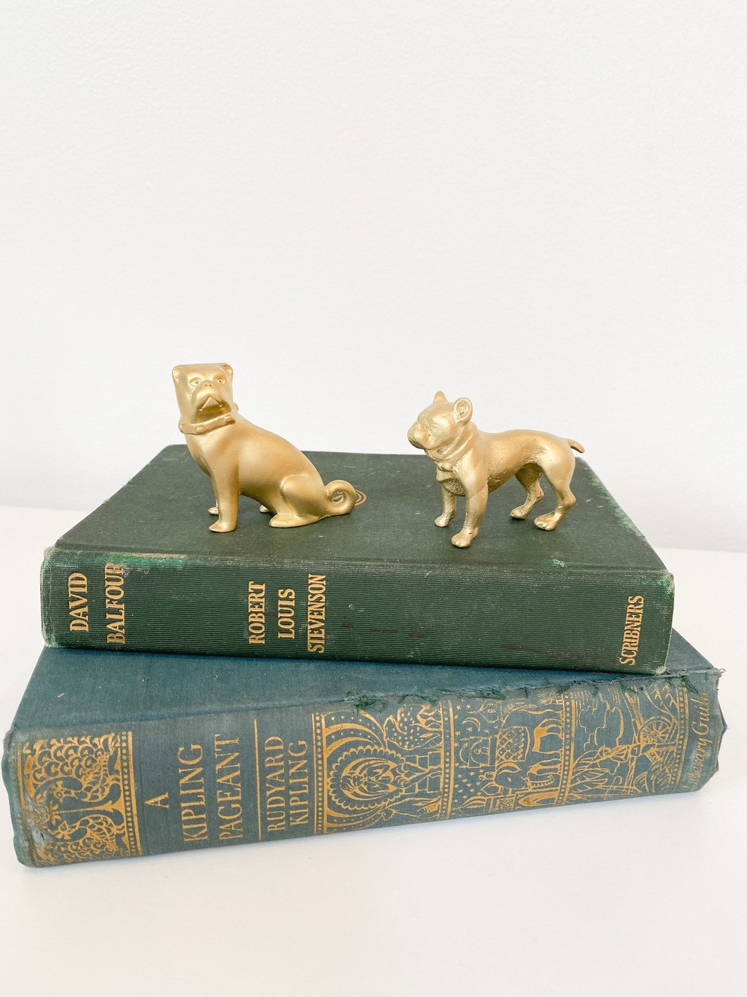 Vintage Brass Dog Figurines Etsy