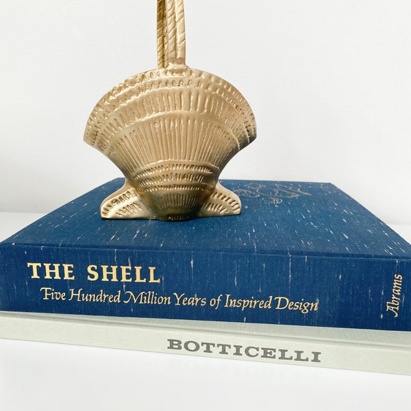 Vintage Brass Nautilus Seashell Basket