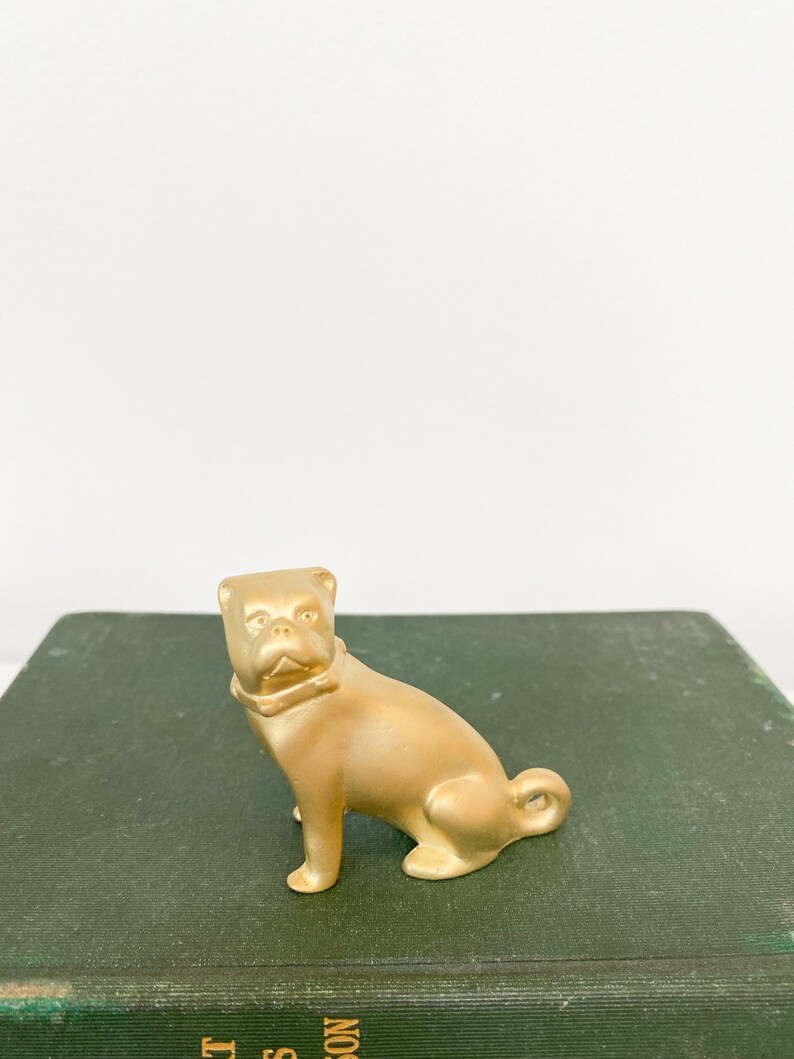 Vintage Brass Dog Figurines Etsy