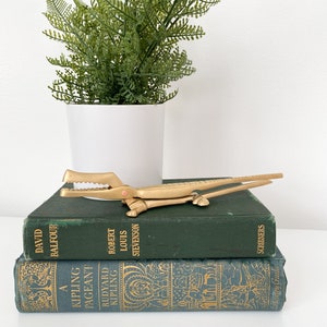 Vintage Brass Alligator,  Crocodile Nutcracker
