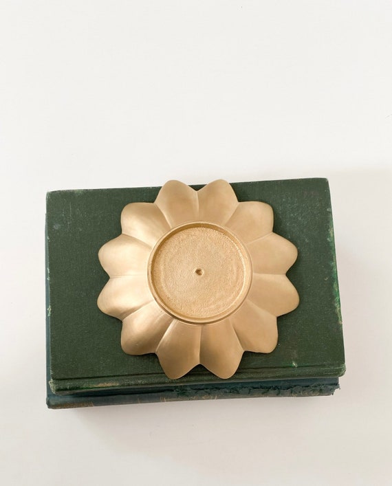 Vintage Brass Trinket Dish. Sunflower Dish. Ashtr… - image 4