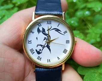 Horse watch, Printing/Graphic NOT Anglicanum, Unisex Watch, Metal Watch,Personalized Gift for Birthday, Anniversary & Festival