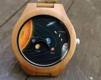 You are my solar system watch , Personalized watches, Unisex Watch,  Wooden Watch,  Gift for Christmas, Birthday