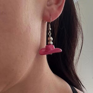 Cowboy Hat Earrings Hat Earrings Cowgirl Earrings Western Jewelry Western Style Jewelry Colorful Earrings Lightweight Earring Beaded Jewelry